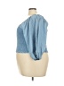 Forever 21 Plus Blue 3/4 Sleeve Blouse Size 3X - photo 5