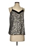 Aqua 100% Polyester Silver Sleeveless Blouse Size S - photo 1