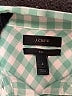J.Crew Checkered-gingham Green Long Sleeve Blouse Size 2 - photo 7