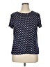 Halogen Polka Dots Blue Short Sleeve Top Size XL - photo 1