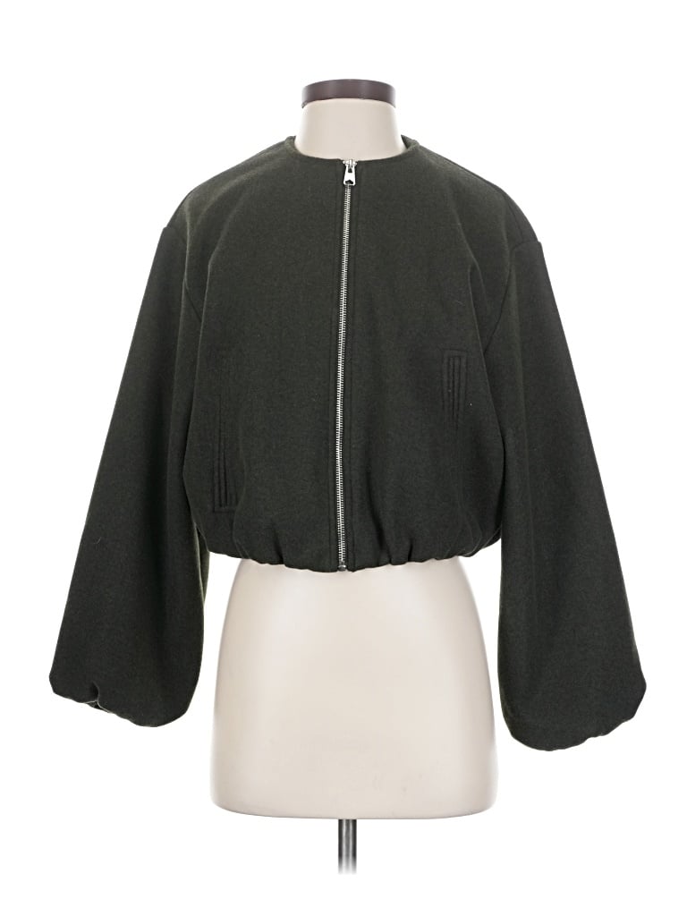 Pre-owned Zara Jacket In Green
