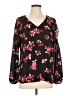 Roz & Ali 100% Polyester Black Long Sleeve Blouse Size L - photo 1