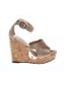 Jimmy Choo 100% Suede Solid Tan Wedges Size EU 38 - photo 1