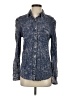 byCORPUS 100% Rayon Paisley Blue Long Sleeve Button-Down Shirt Size XS - photo 1