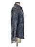 byCORPUS 100% Rayon Paisley Blue Long Sleeve Button-Down Shirt Size XS - photo 4