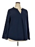 Unbranded 100% Polyester Blue Long Sleeve Blouse Size 2X - photo 1