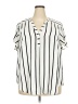 Torrid 100% Polyester Stripes Ivory 3/4 Sleeve Blouse Size 2X Plus (2) - photo 1