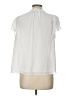 1.State 100% Polyester Ivory Short Sleeve Blouse Size L - photo 2