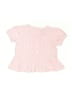 Unbranded 100% Polyester Pink Short Sleeve Blouse Size 12-18 mo - photo 1