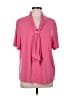 Southern Lady Pink Short Sleeve Blouse Size L - photo 1
