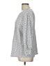 Adrianna Papell Silver Long Sleeve Blouse Size L - photo 5