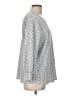 Adrianna Papell Silver Long Sleeve Blouse Size L - photo 4