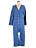 Assorted Brands 100% Polyester Solid Blue Jumpsuit Size M - photo 1