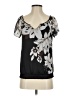 Unbranded 100% Polyester Black Short Sleeve Blouse Size S - photo 1