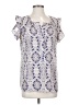 CAbi 100% Polyester Blue Short Sleeve Blouse Size S - photo 1