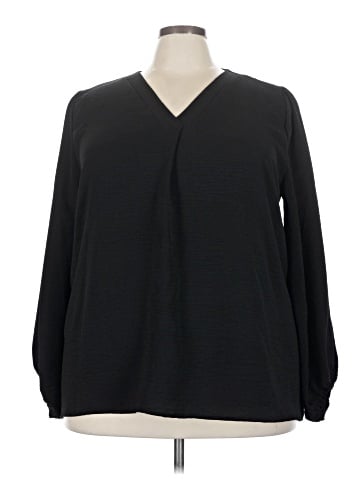 Cotton Bleu Long Sleeve Blouse (view 1)