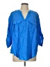 Torrid Blue 3/4 Sleeve Blouse Size Lg Plus (0) - photo 1
