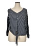 Democracy Stripes Black Long Sleeve Top Size XL - photo 1