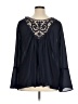 Forgotten Grace 100% Polyester Blue Long Sleeve Blouse Size XL - photo 2