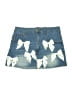 Shein Hearts Blue Denim Shorts Size 6 - photo 1