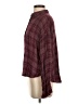 August Sky 100% Rayon Plaid Burgundy Long Sleeve Blouse Size S - photo 5