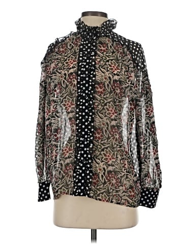 Antik Batik Long Sleeve Silk Top (view 1)