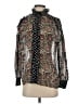 Antik Batik 100% Silk Print Black Long Sleeve Silk Top Size S - photo 1