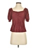 Chenault Burgundy Short Sleeve Top Size XS - photo 1