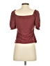 Chenault Burgundy Short Sleeve Top Size XS - photo 2