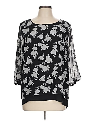 AB Studio 3/4 Sleeve Blouse (view 1)
