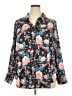 Torrid Floral Black 3/4 Sleeve Blouse Size 2X Plus (2) - photo 1