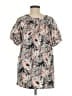 Assorted Brands Tropical Pink Short Sleeve Blouse One size - photo 2