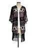 See You Monday 100% Polyester Black Kimono Size S - photo 1