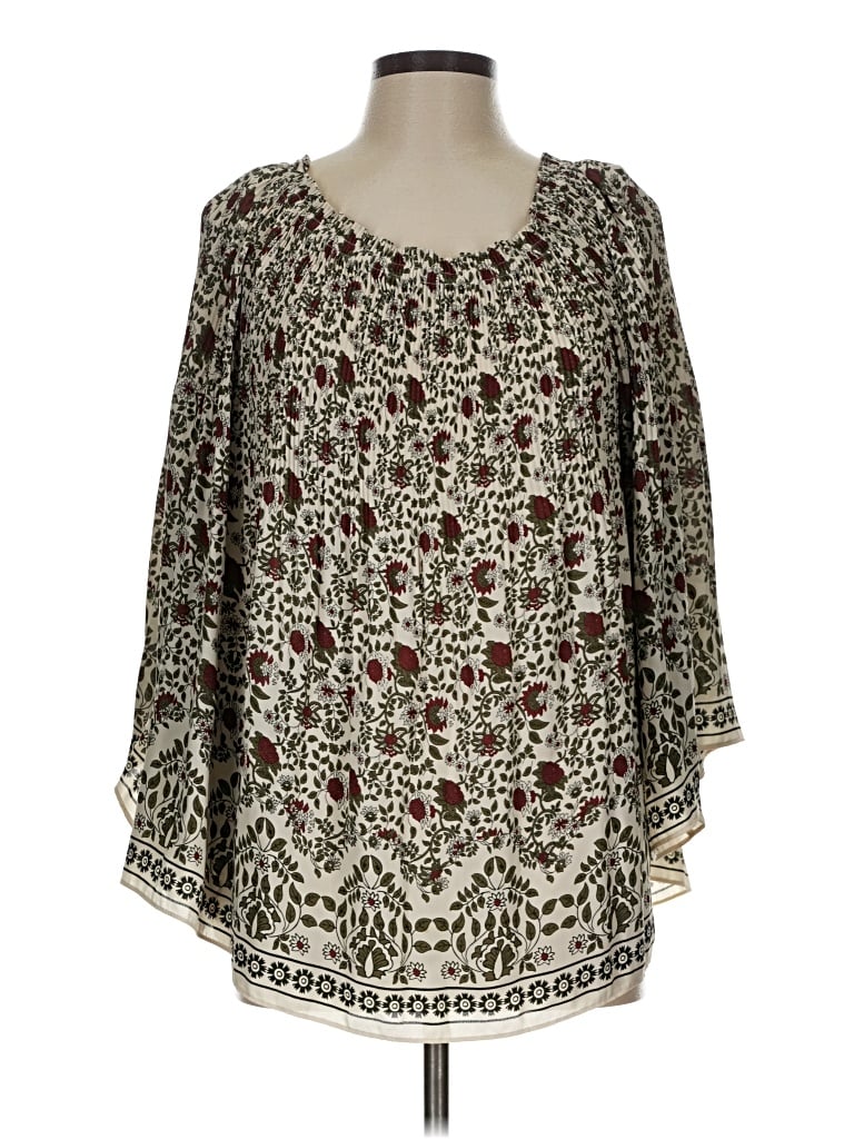 Pre-owned Max Studio 3/4 Sleeve Blouse In White