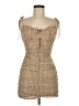 Cotton Candy LA 100% Polyester Tweed Tan Cocktail Dress Size S - photo 1