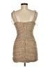 Cotton Candy LA 100% Polyester Tweed Tan Cocktail Dress Size S - photo 2