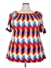 Seven Island 100% Polyester Orange Short Sleeve Top Size 3X - photo 1