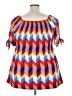 Seven Island 100% Polyester Orange Short Sleeve Top Size 3X - photo 2