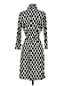 NY Collection Polka Dots Black Ivory Casual Dress Size S - photo 2
