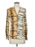 Zara 100% Viscose Animal Print Gold Long Sleeve Blouse Size XS - photo 1