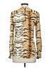 Zara 100% Viscose Animal Print Gold Long Sleeve Blouse Size XS - photo 2