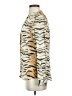 Zara 100% Viscose Animal Print Gold Long Sleeve Blouse Size XS - photo 5