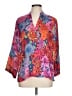 Natori 100% Polyester Floral Orange 3/4 Sleeve Blouse Size L - photo 1