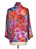 Natori 100% Polyester Floral Orange 3/4 Sleeve Blouse Size L - photo 2
