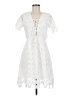 JOA 100% Polyester Chevron-herringbone White Casual Dress Size M - photo 1