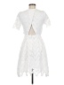 JOA 100% Polyester Chevron-herringbone White Casual Dress Size M - photo 2