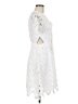 JOA 100% Polyester Chevron-herringbone White Casual Dress Size M - photo 4