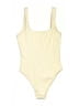 OQQ Solid Ivory One Piece Swimsuit Size M - photo 1