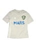 Adidas 100% Polyester Silver Short Sleeve T-Shirt Size 9 - 10 - photo 1