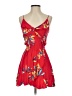 Express 100% Rayon Tropical Red Cocktail Dress Size XS - photo 1